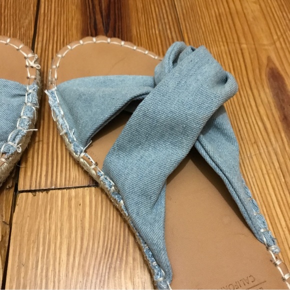 Los Angeles Jellypop Shoes Blue Denim Slip On Sandals, NWOT, 9.5 - Picture 3 of 8